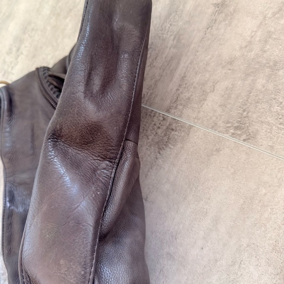 CZ FALCONER Italian Leather Black Hobo Bag Purse - Picture 6 of 9